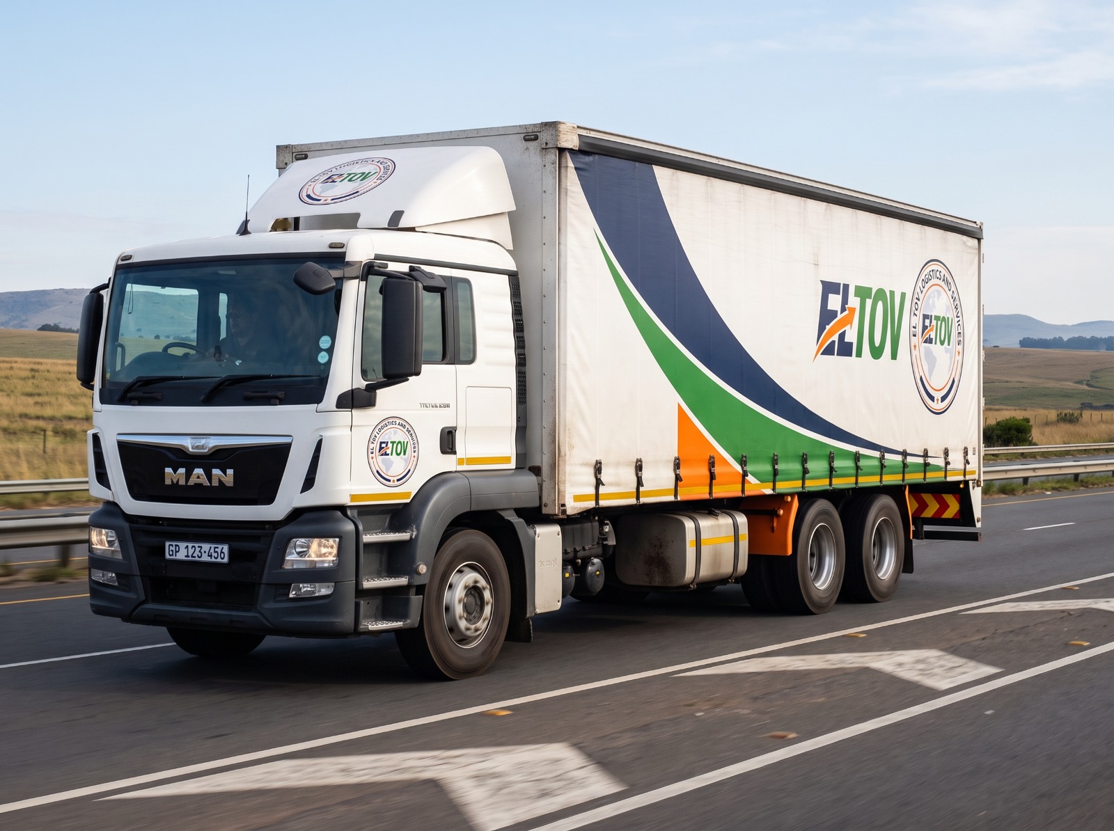 El Tov truck on a regional freight highway