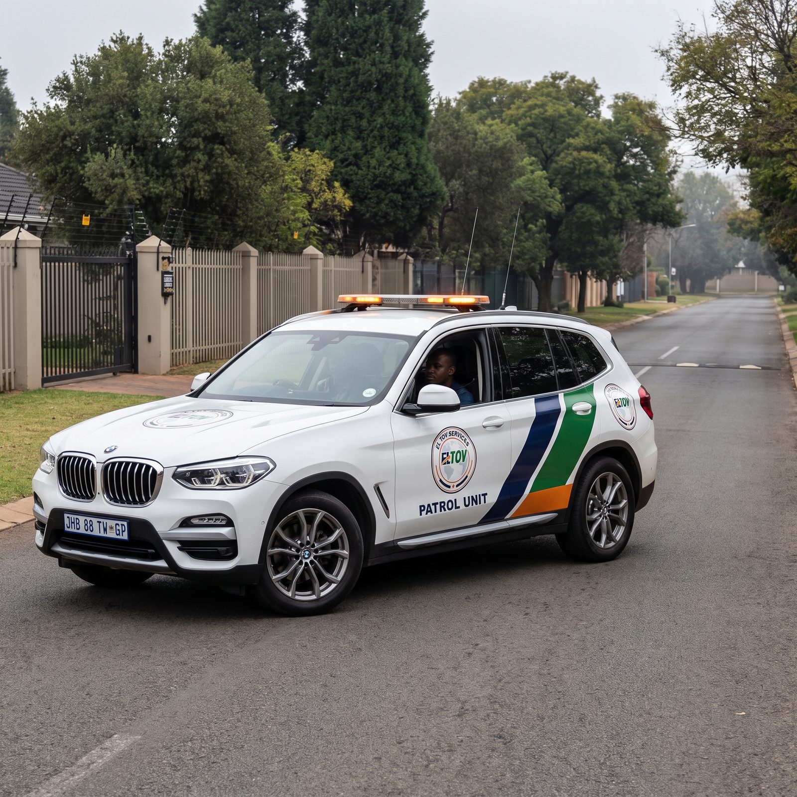 Eltov Security marked patrol unit on suburban patrol